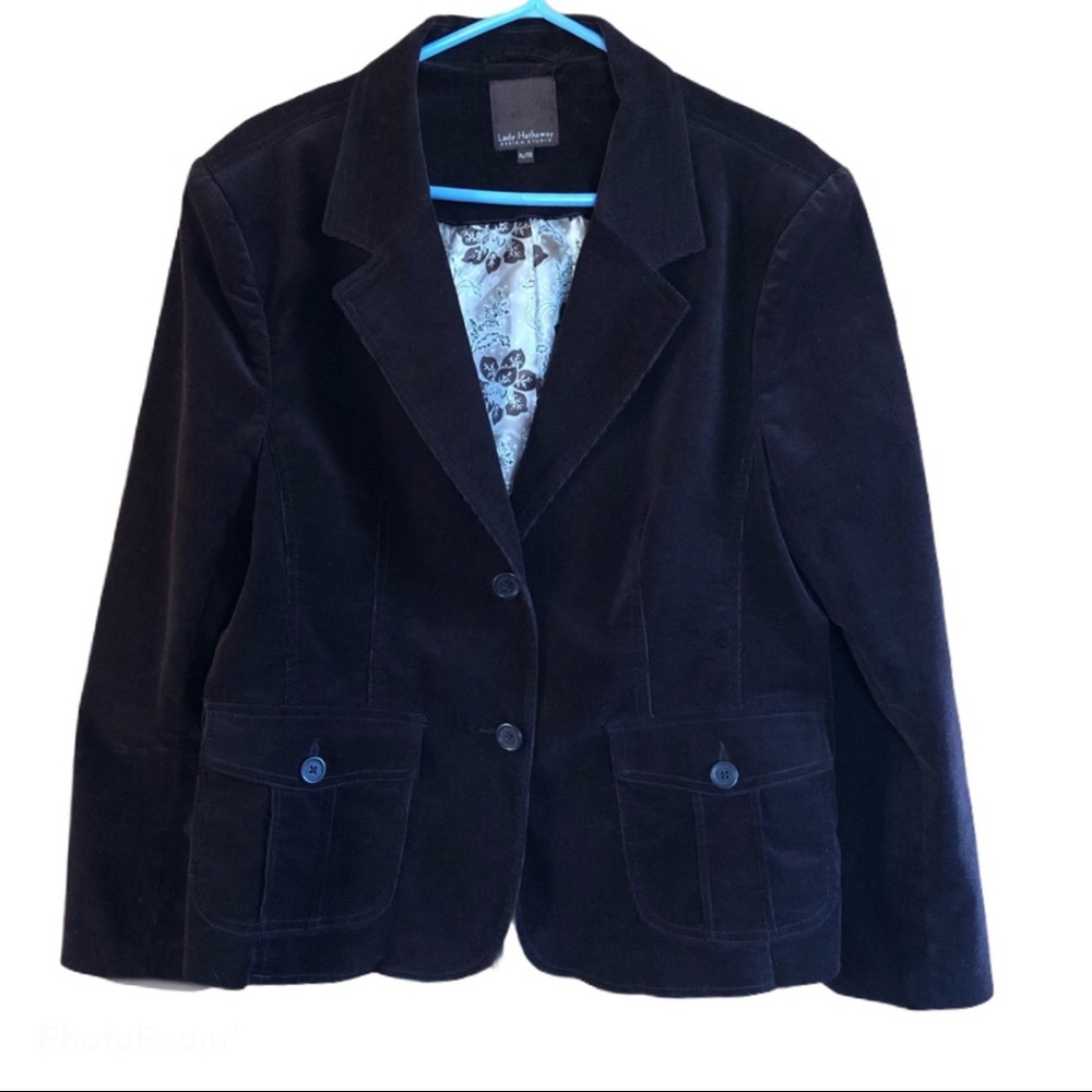 Lady Hathaway brown Corduroy blazer Sz XL